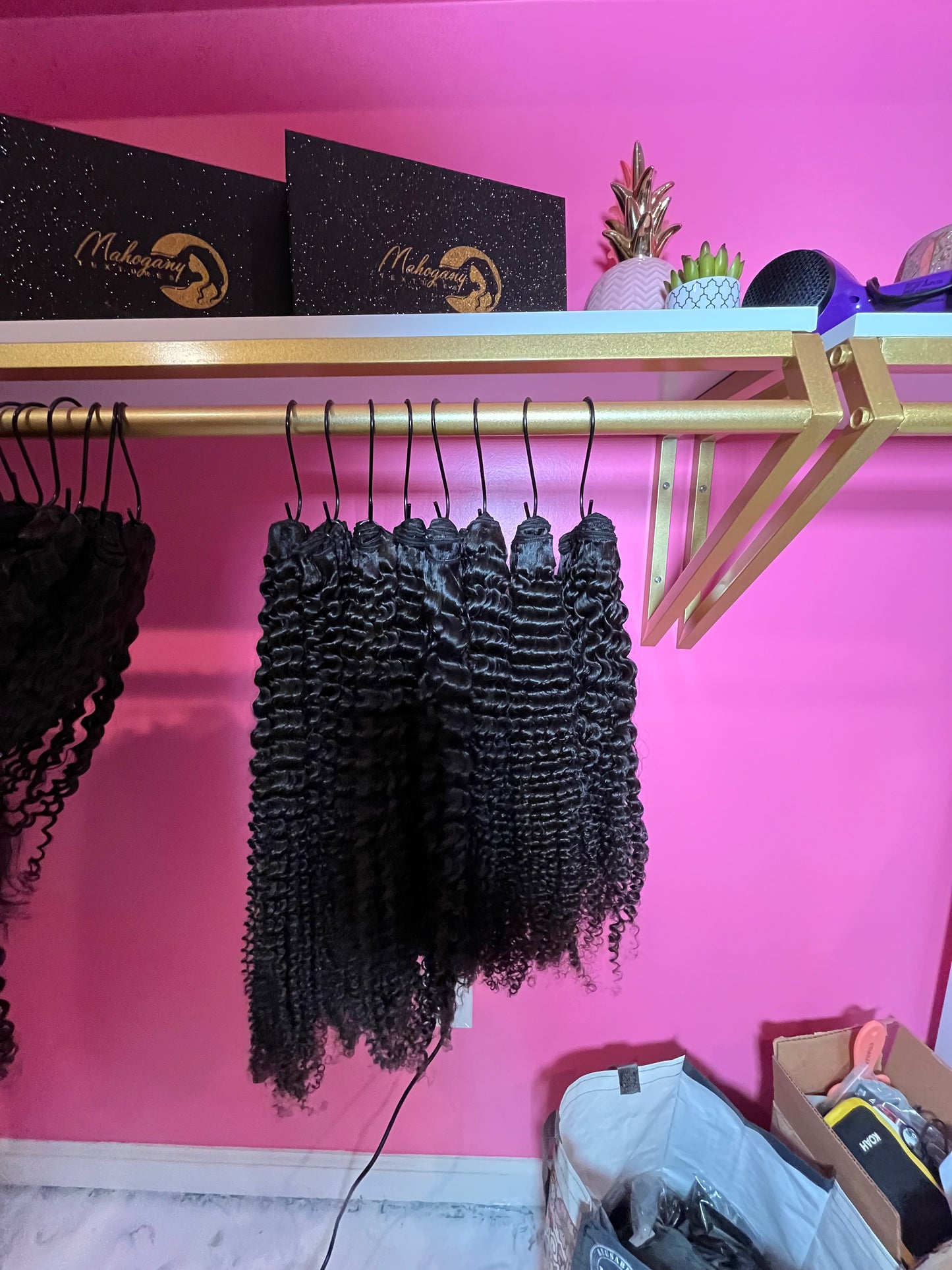 Mahogany Kinky Curly Human Hair Bundles